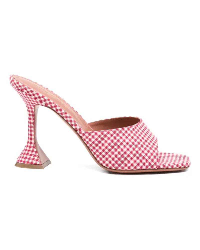 Amina Muaddi Lupita gingham sandals - Rot Rot