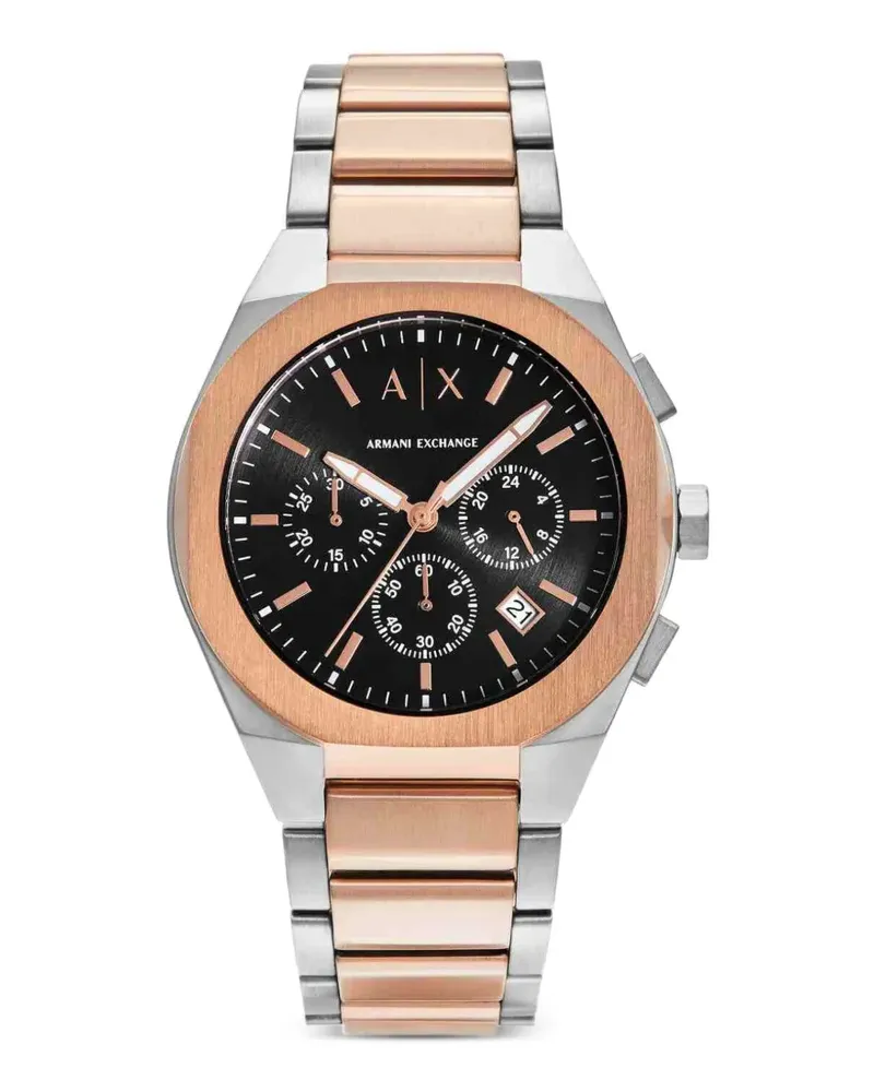 Armani Exchange three-hand two-tone 34 mm watch - Schwarz Schwarz