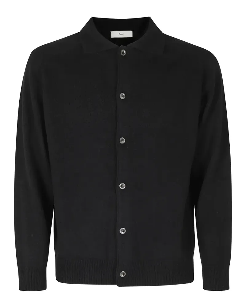 Dunst Cardigan mit klassischem Kragen - Schwarz Schwarz