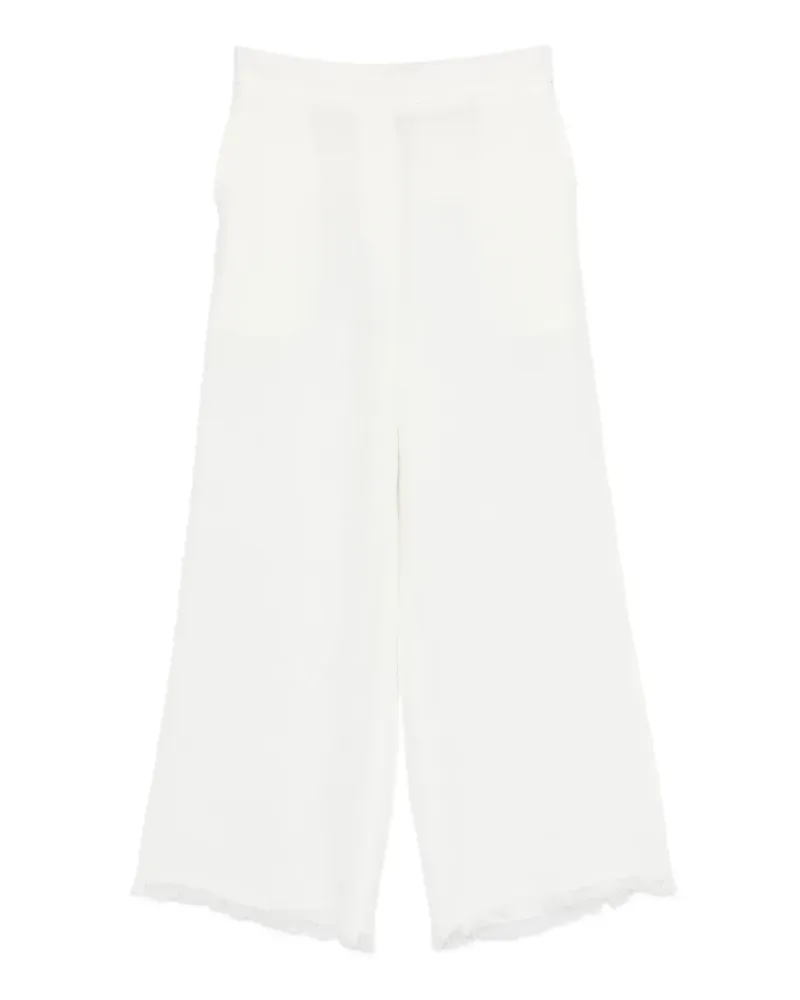 Antonelli Firenze frayed-hem trousers - Weiß Weiß