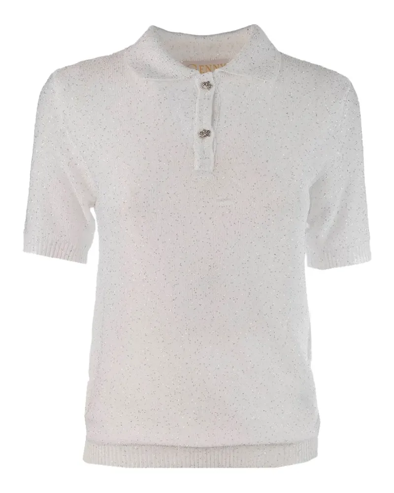 Genny sequin maglieria knitwear - Weiß Weiß