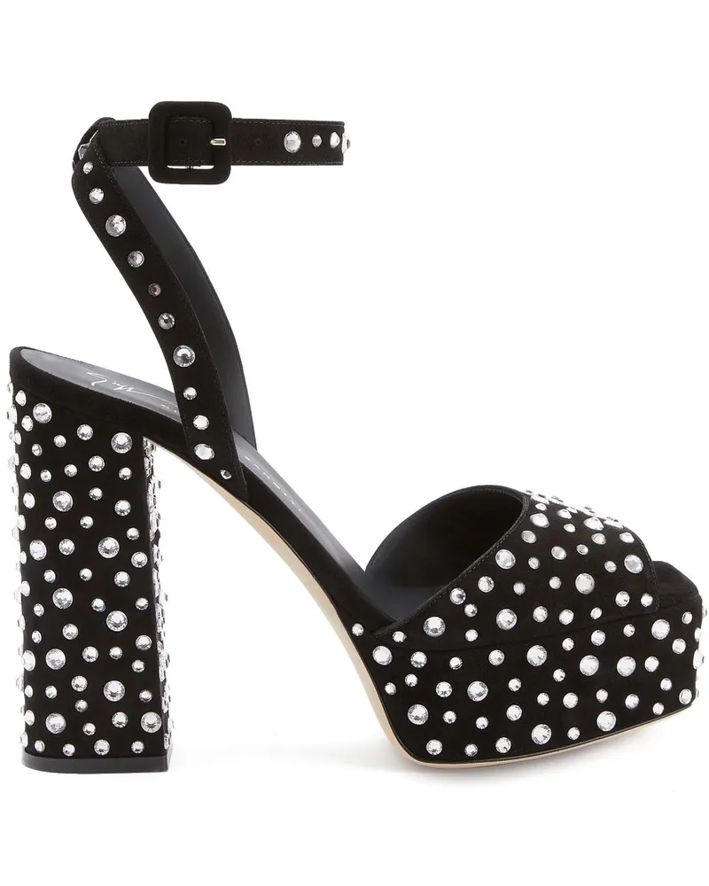 Giuseppe Zanotti New Betty Sparkle Sandalen 120mm - Schwarz Schwarz
