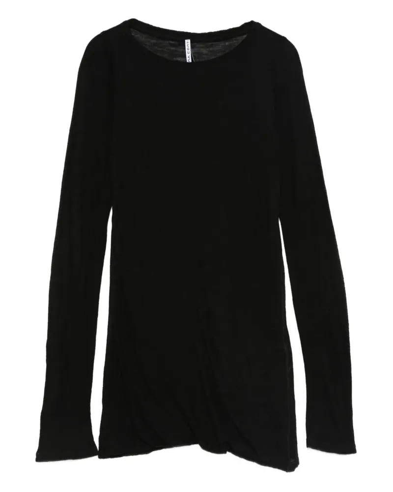 Liviana Conti Lucrezia Langarmshirt mit rundem Ausschnitt - Schwarz Schwarz
