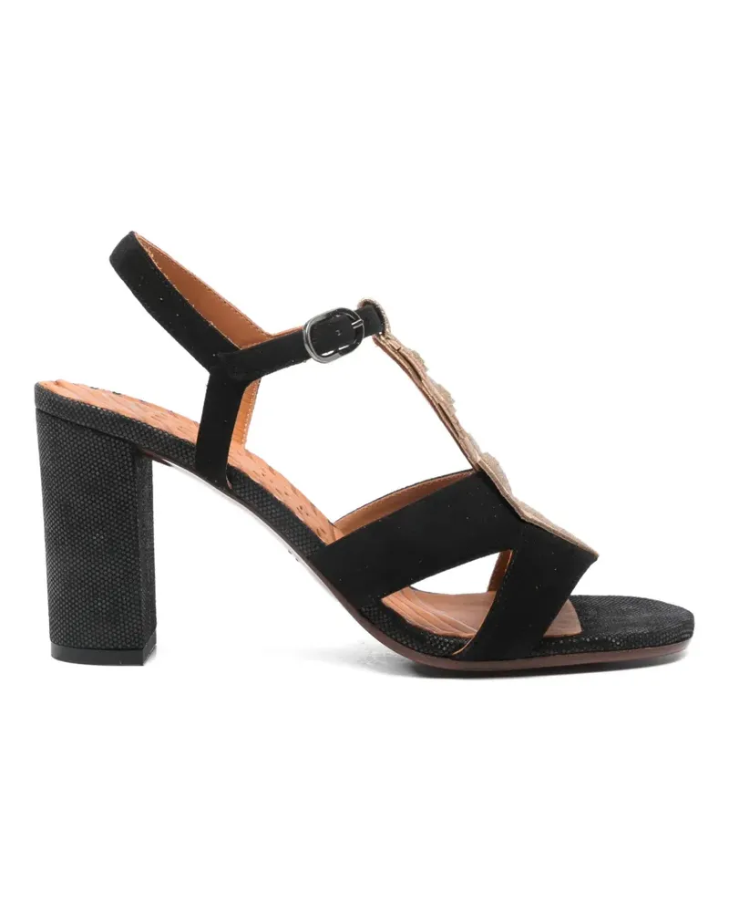 Chie Mihara Balia Sandalen mit Blattdetail - Schwarz Schwarz