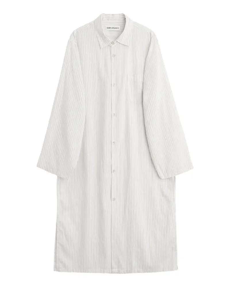 Our Legacy Sasso Stripe Lyocool pocket shirt - Weiß Weiß