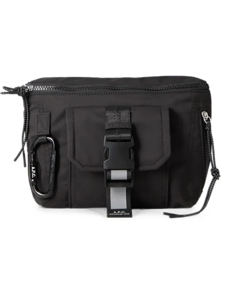 A.P.C. Treck buckle-fastening carabiner belt bag - Schwarz Schwarz