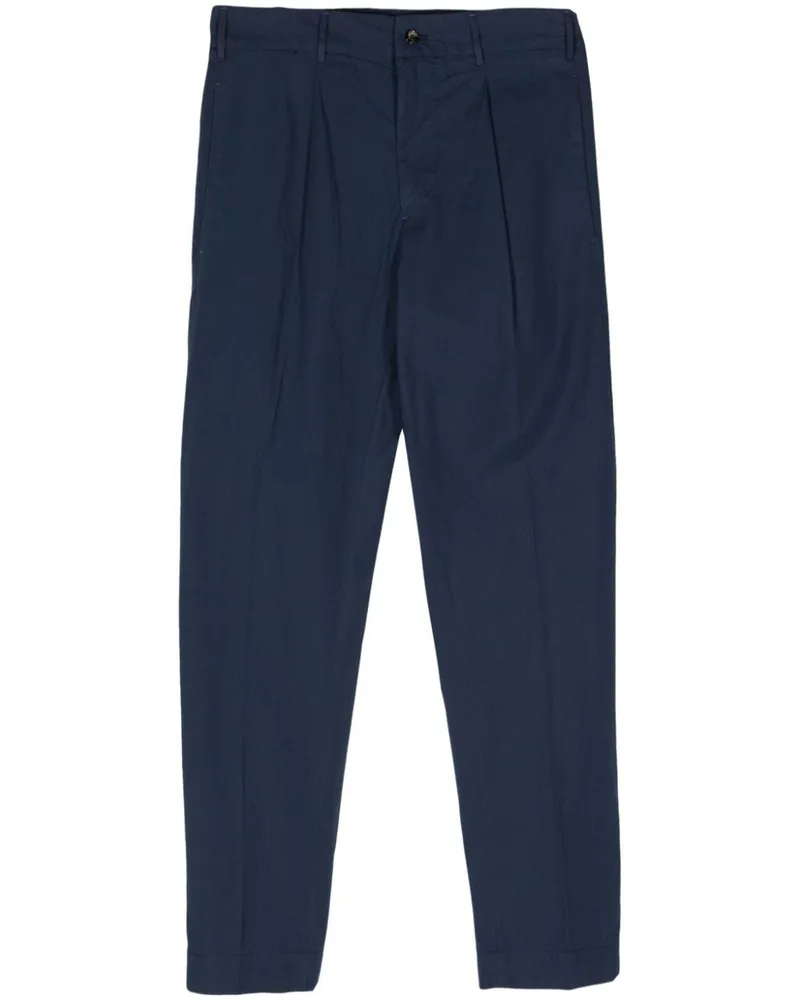 Dell'oglio Tapered-Hose mit Bundfalten Blau