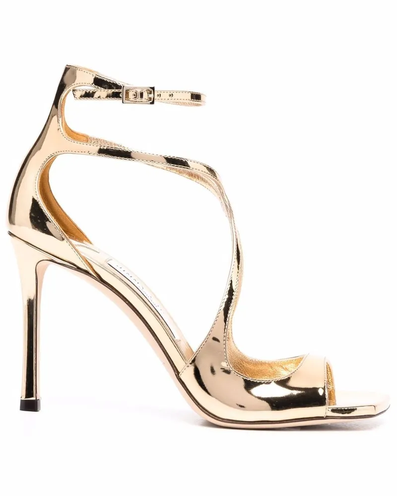 Jimmy Choo Sandalen im Metallic-Look - Gelb Gelb