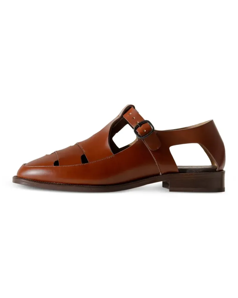 HEREU Besso Sandalen mit T-Riemen - Braun Braun
