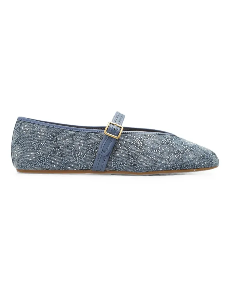 Coach sequin-embellished ballet flats - Blau Blau