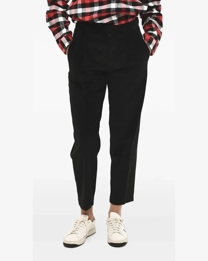 Woolrich Hose mit Falten - Schwarz Schwarz