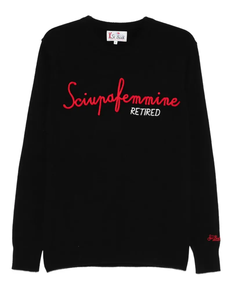 MC2 Saint Barth Bestickter Pullover - Schwarz Schwarz