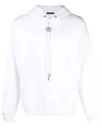 Versace Hoodie mit Medusa-Beschlägen Weiß