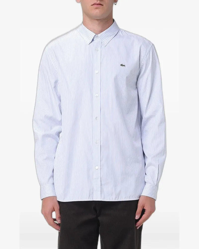 Lacoste striped cotton shirt - Weiß Weiß
