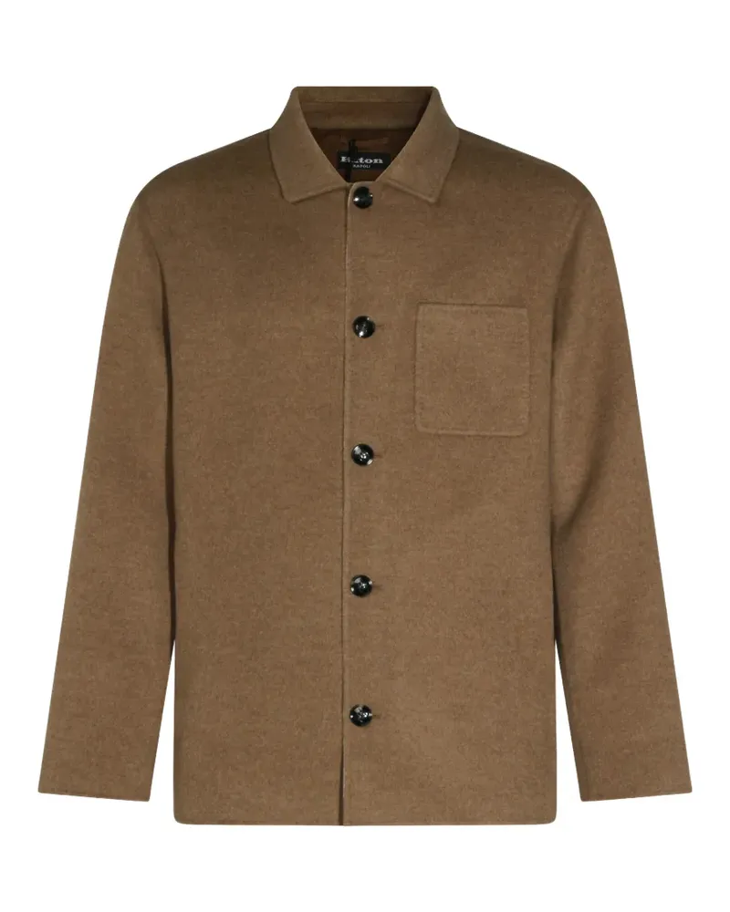 Kiton Geknöpfte Jacke mit Taschen - Braun Braun