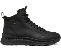 Schnürstiefel aus Leder - Schwarz