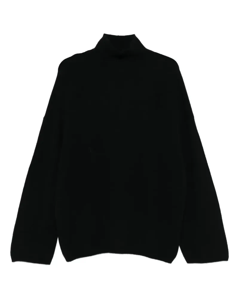 ALLUDE Pullover mit Stehkragen - Schwarz Schwarz