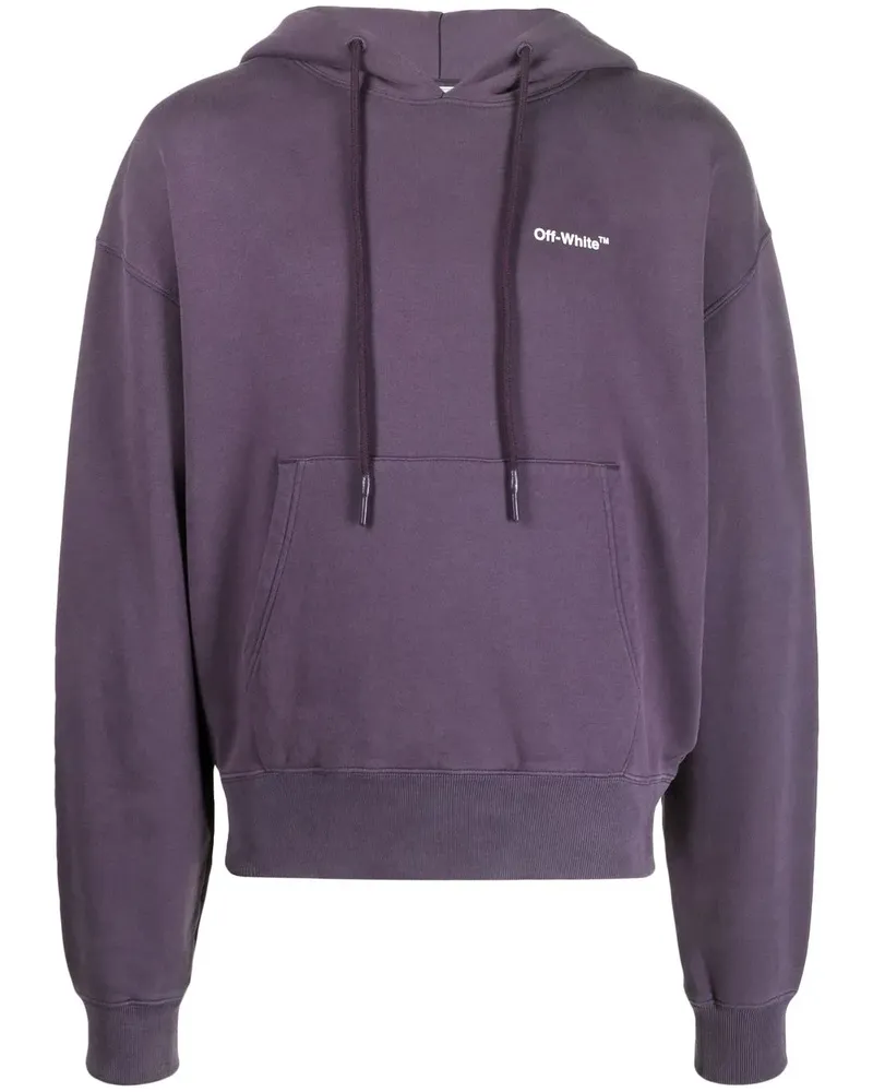 OFF-WHITE Hoodie mit grafischem Print - Violett Violett