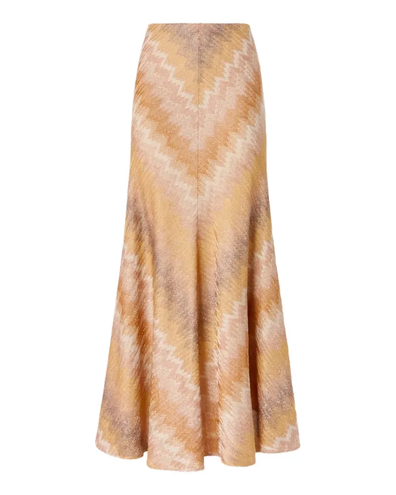 Missoni chevron-pattern maxi skirt - Nude Nude