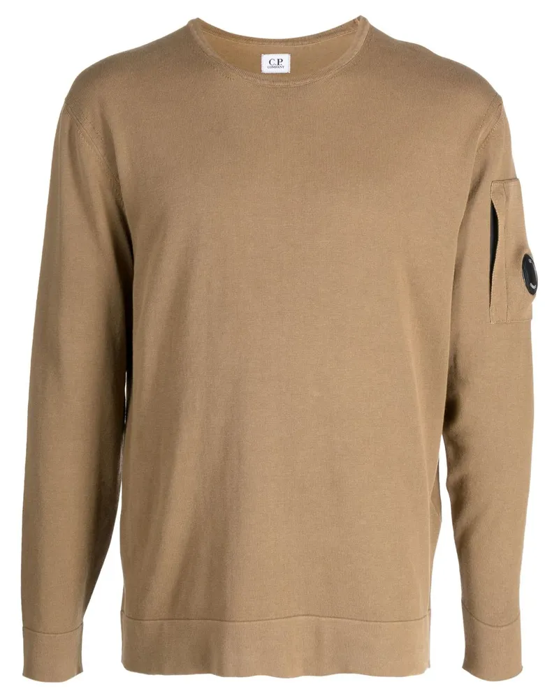 C.P. Company Sweatshirt mit Rundhalsausschnitt - Braun Braun