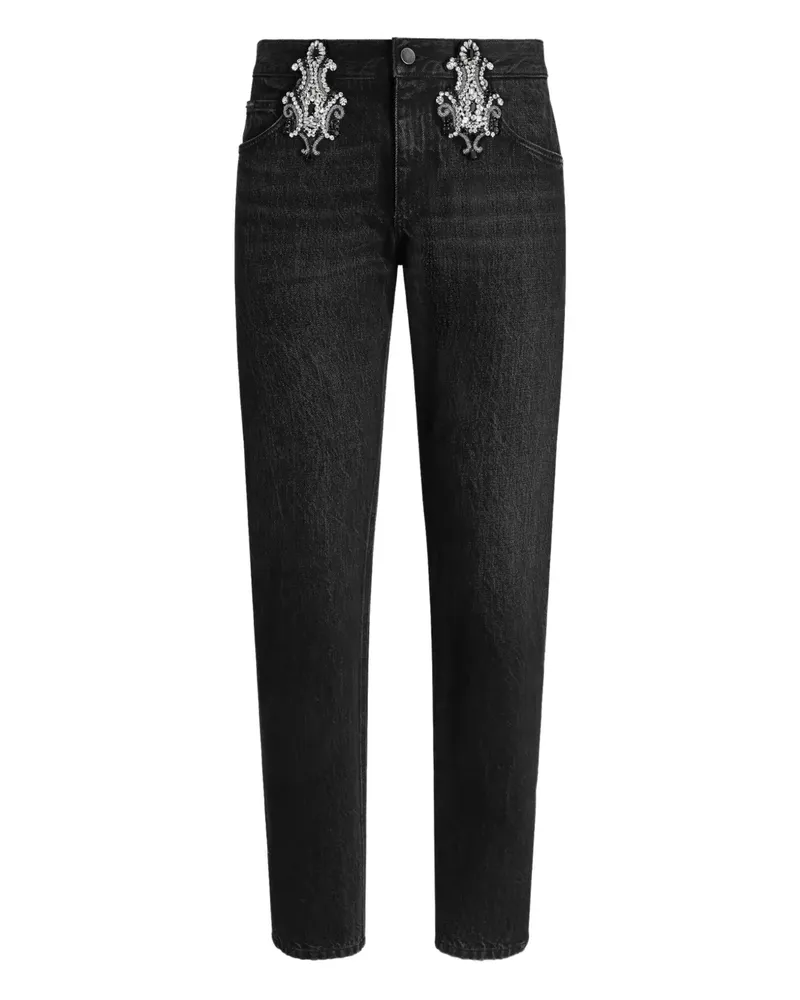 Dolce & Gabbana Five-Pocket-Jeans mit Verzierung - Schwarz Schwarz