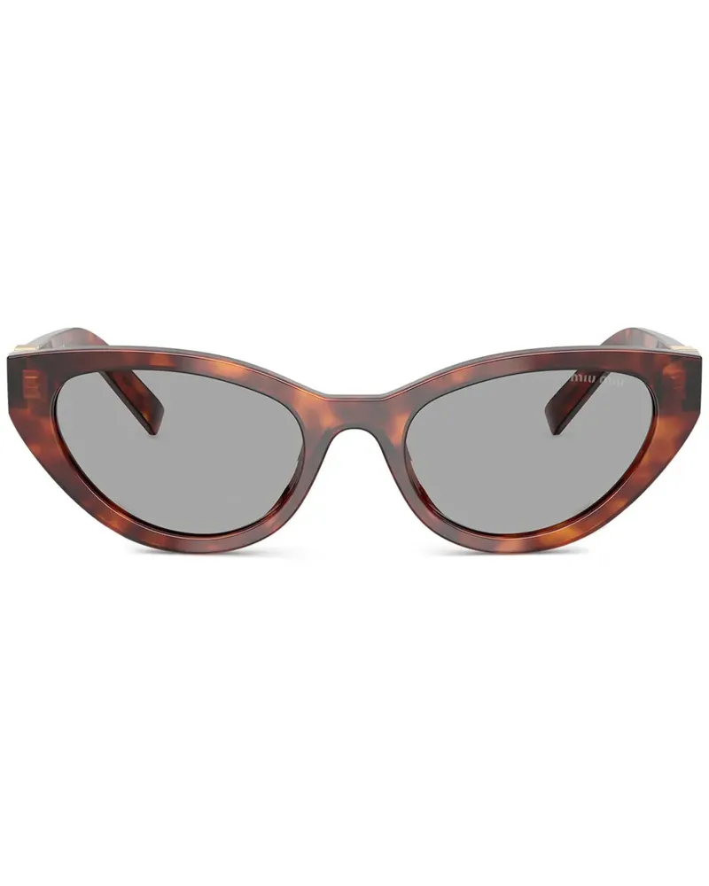 Miu Miu Sonnenbrille mit Cat-Eye-Gestell - Braun Braun