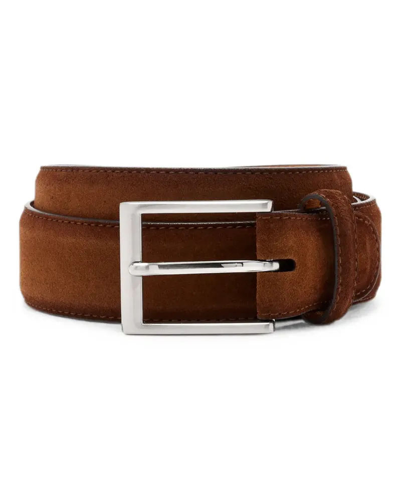 Magnanni suede-finish belt - Braun Braun