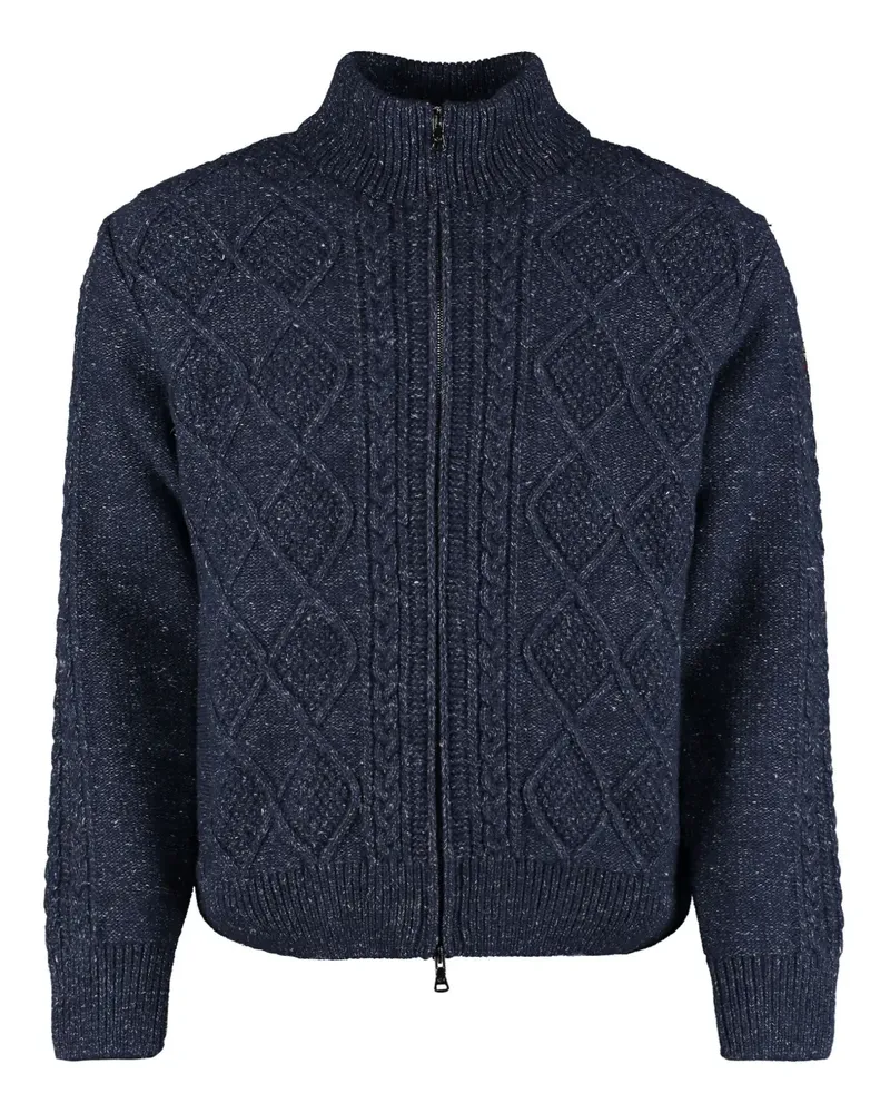 Paul & Shark Cardigan mit Zopfmuster - Blau Blau