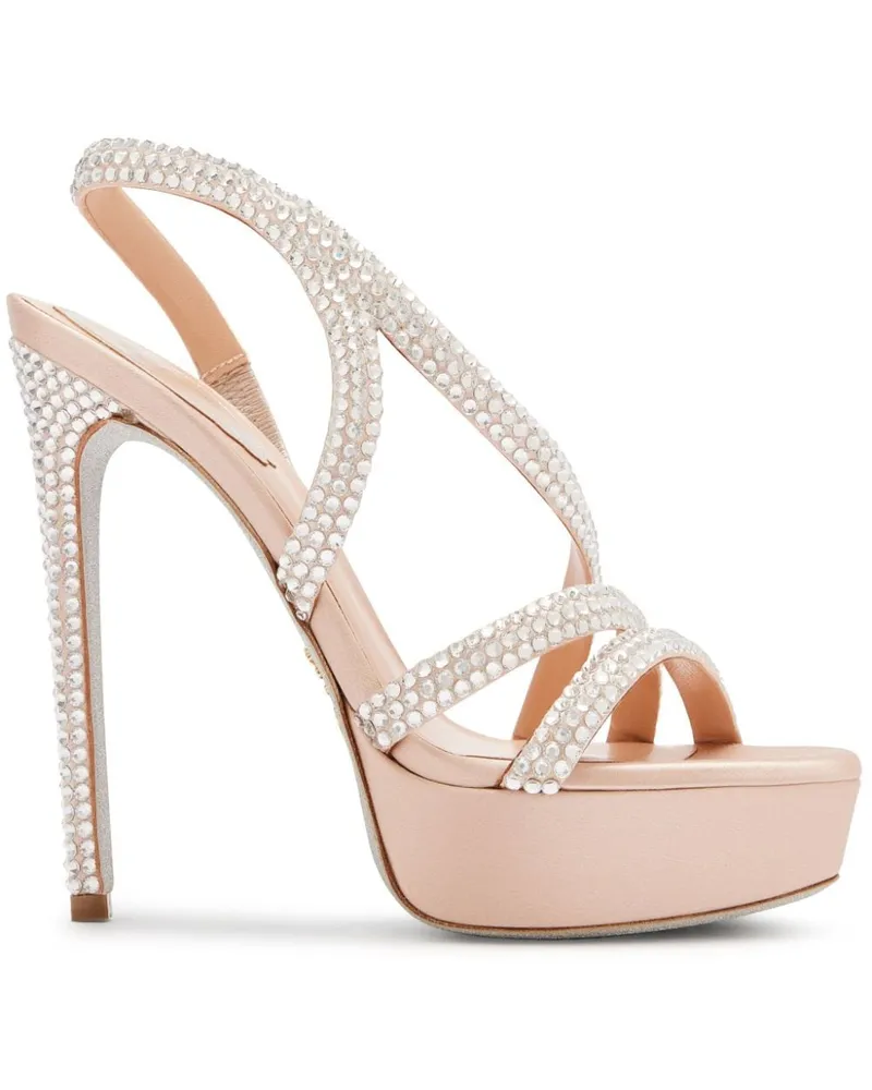 René Caovilla Lisa Plateau-Sandalen 130mm - Nude Nude