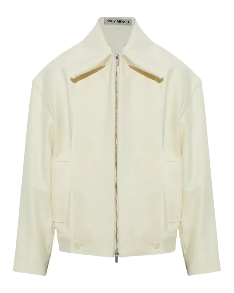 Issey Miyake Shell Jacke mit Einsätzen und Reißverschluss - Weiß Weiß
