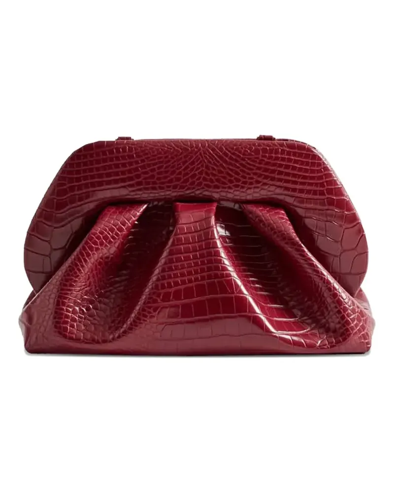 THEMOIRÈ Tia Clutch mit Kroko-Effekt - Rot Rot
