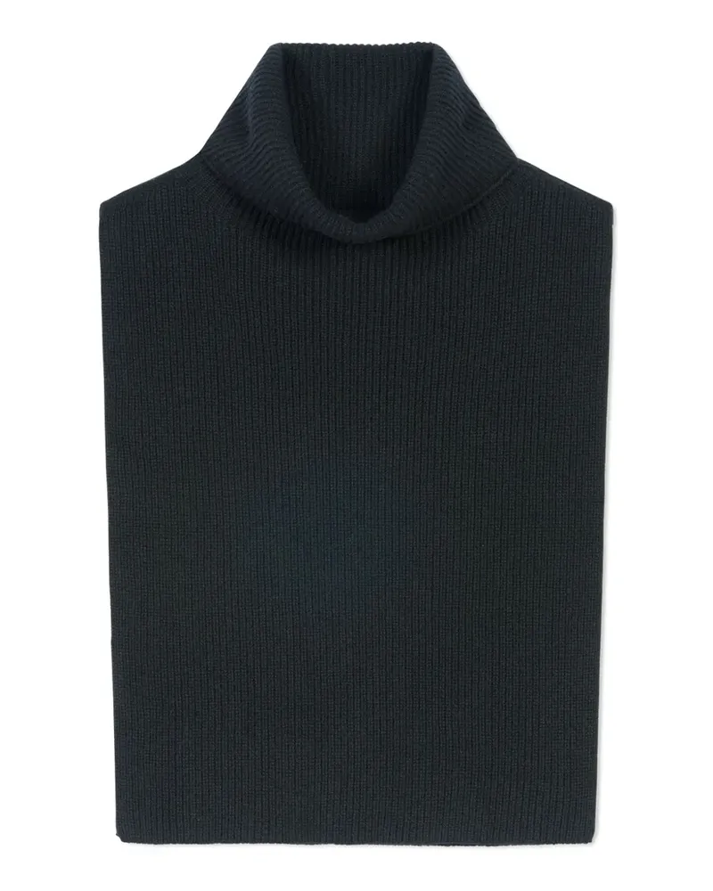 Eric Bompard turtleneck ribbed scarf - Schwarz Schwarz