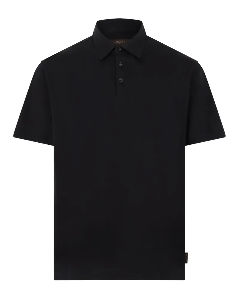 Slowear Poloshirt mit kurzen Ärmeln - Schwarz Schwarz