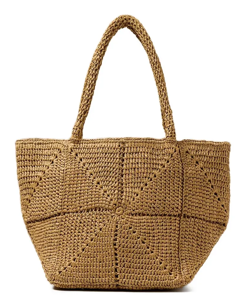 Lenny Niemeyer Schultertasche aus Bast - Nude Nude