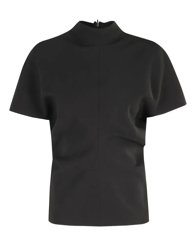 Federica Tosi T-Shirt mit Stehkragen - Schwarz Schwarz