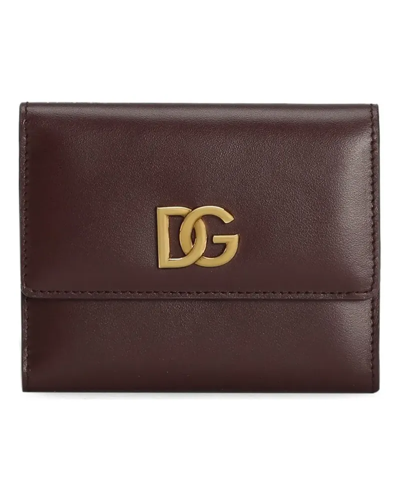 Dolce & Gabbana Portemonnaie mit DG-Schild - Rot Rot