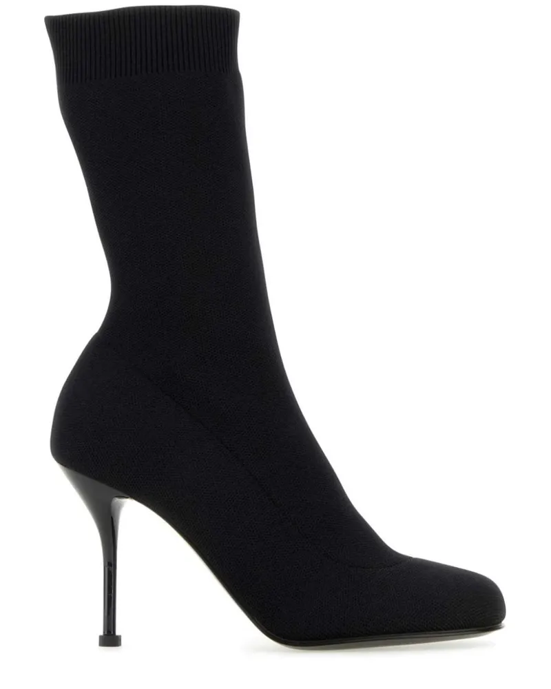 Alexander McQueen Knit Stiefel 90mm - Schwarz Schwarz