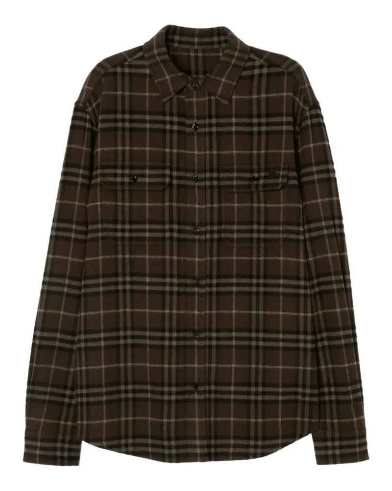 Burberry Check Flanell-Hemdjacke - Braun Braun