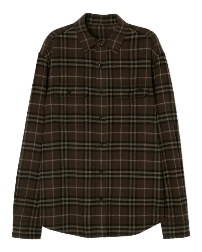 Burberry Check Flanell-Hemdjacke - Braun Braun