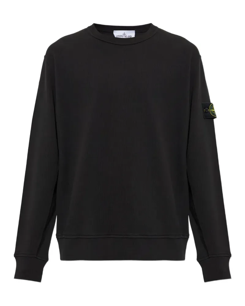 Stone Island logo-patch sweater - Schwarz Schwarz