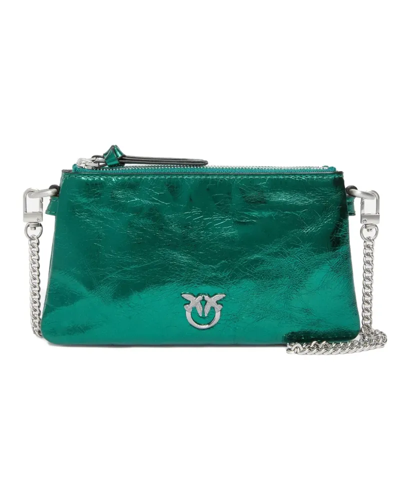 Pinko Umhängetasche aus Metallic-Leder - Grün Grün