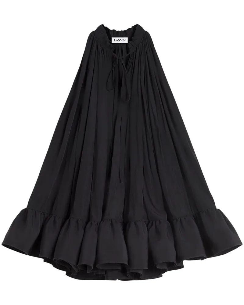 Lanvin Minikleid mit Rüschen - Schwarz Schwarz