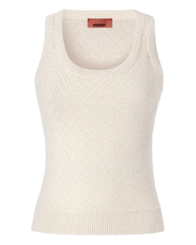 Missoni Top mit Fischgrätenmuster - Nude Nude