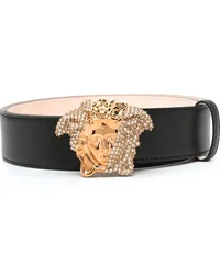 Versace La Medusa leather belt Schwarz