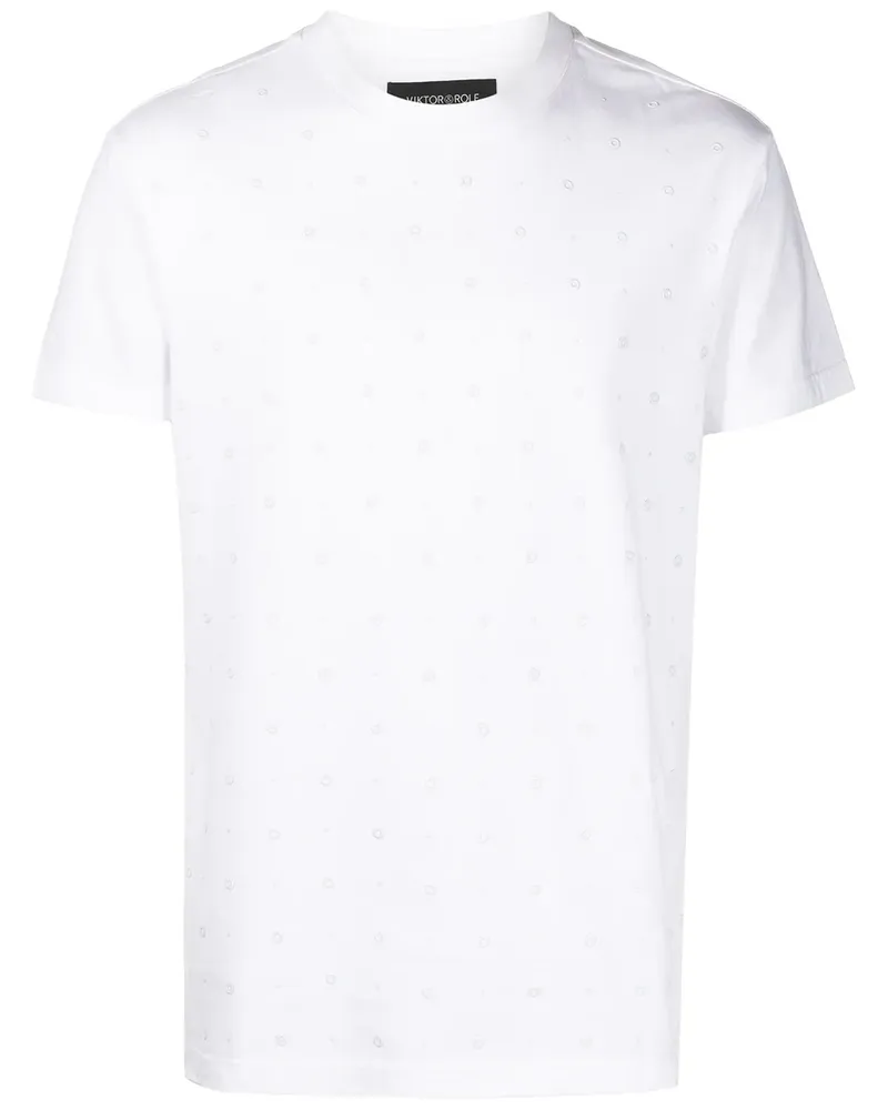 Viktor & Rolf Eyelet & Stud T-Shirt - Weiß Weiß