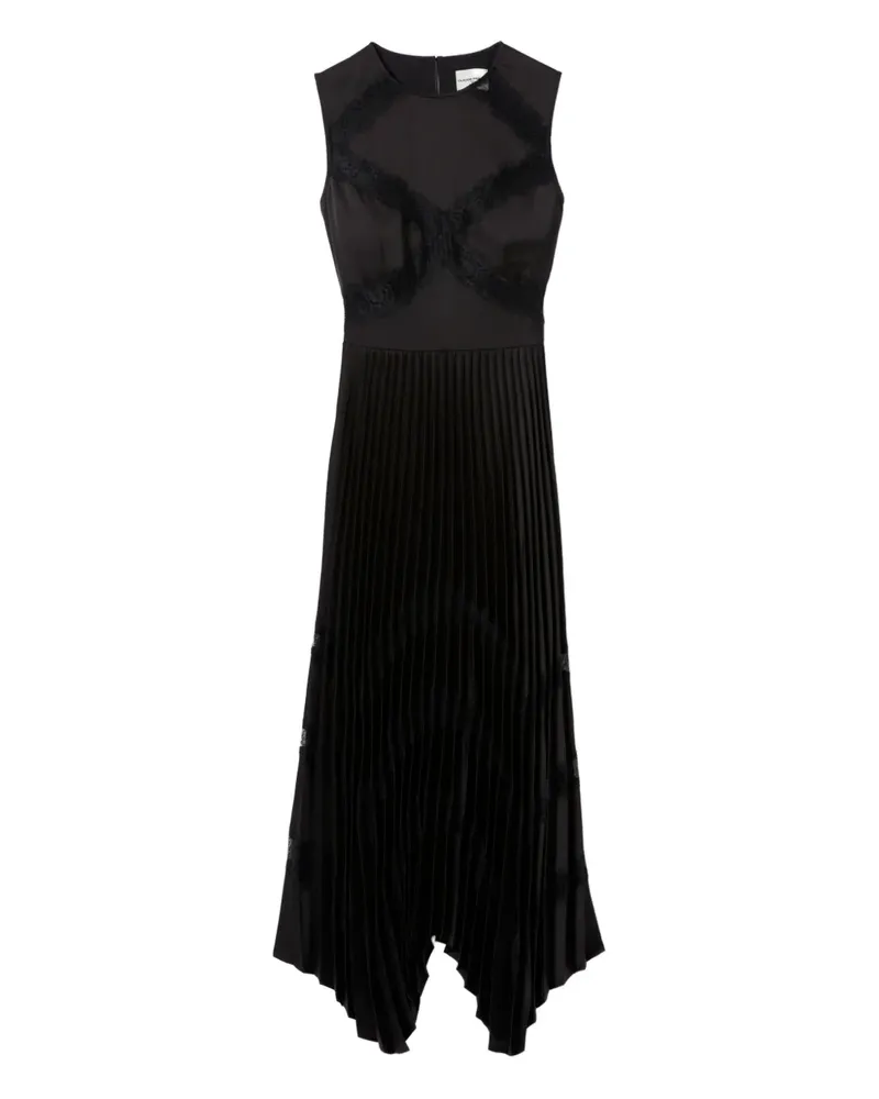 Claudie Pierlot pleated midi dress - Schwarz Schwarz