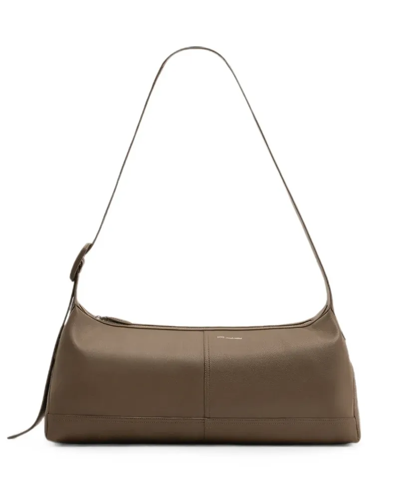 AMI Paris Small taurillon leather Etienne crossbody bag - Braun Braun
