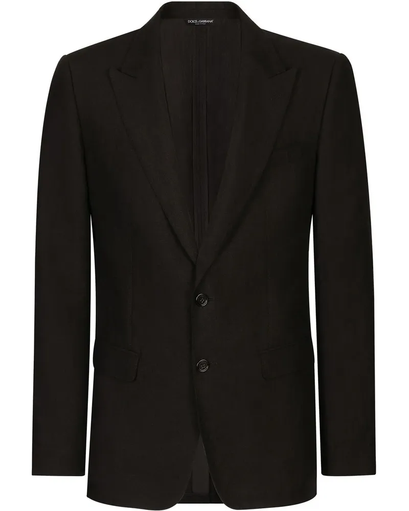 Dolce & Gabbana Einreihiger Taormina-Fit-Anzug - Schwarz Schwarz