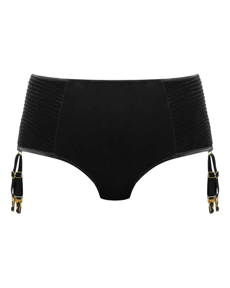 Maison Close Slip mit hohem Bund - Schwarz Schwarz