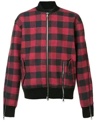 Mostly Heard Rarely Seen Karierte Bomberjacke Rot